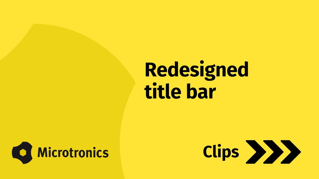 Redesigned title bar