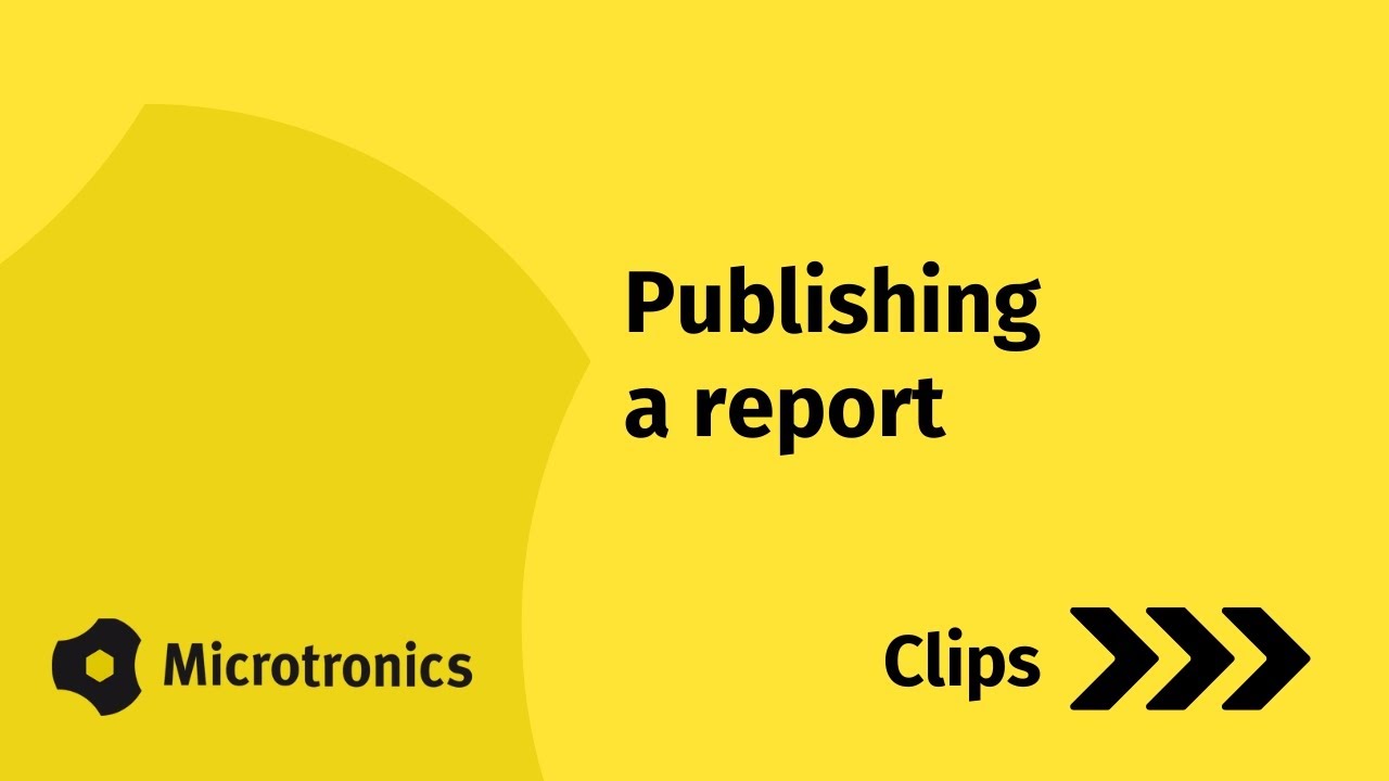 Publishing a report